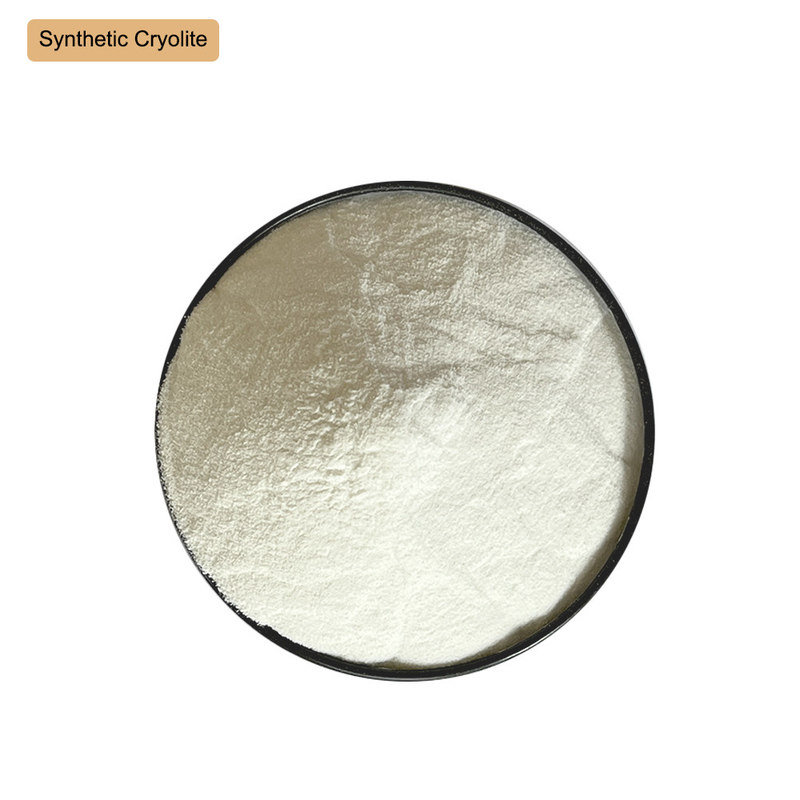 CAS15096-52-3 ملح الفلوريد غير العضوي البيضاء البلورية الكريوليت الاصطناعي Na3AlF6 لصناعة الزجاج